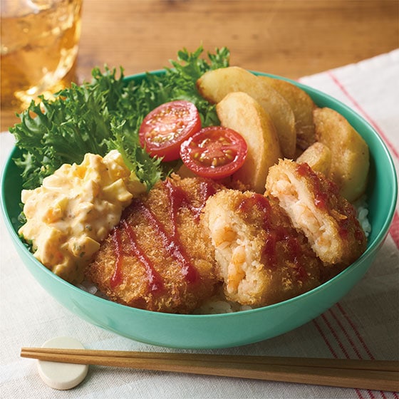 Kit2人前/BBQ &タルタルで!海老カツボウル