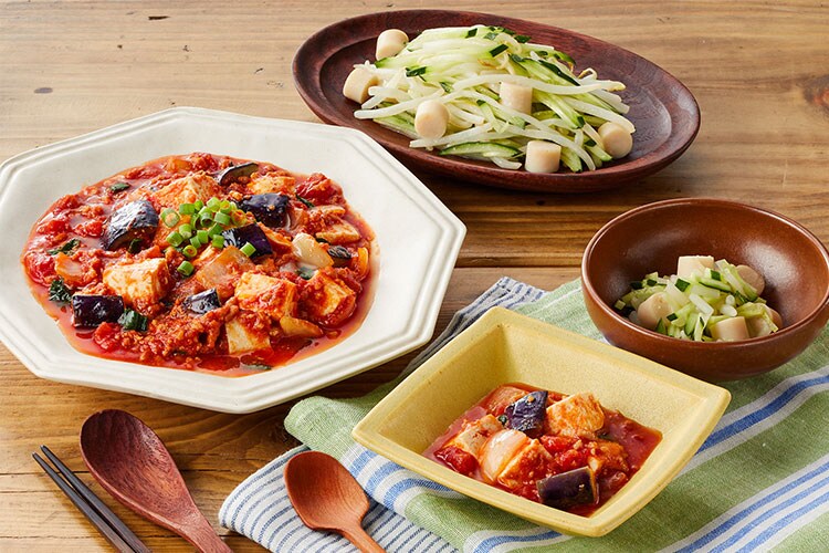 Kit]とりわけOK！トマトとなすの麻婆豆腐風|有機野菜 通販 Oisix