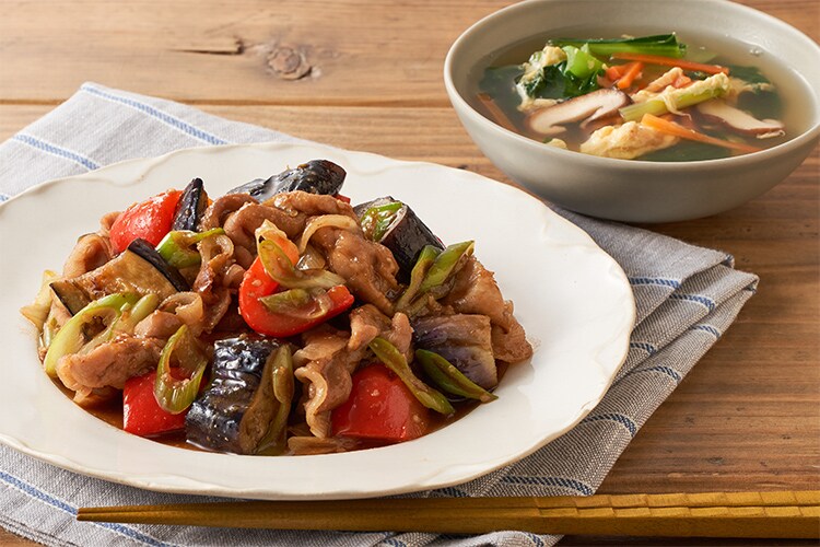 Kit2人前/ごはんがすすむ!なす豚肉甘味噌炒め