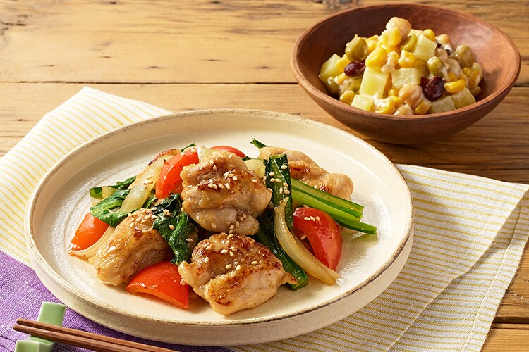 Kit2人前／ごはんがすすむ！鶏もも肉ごま照り炒め|有機野菜 通販 Oisix