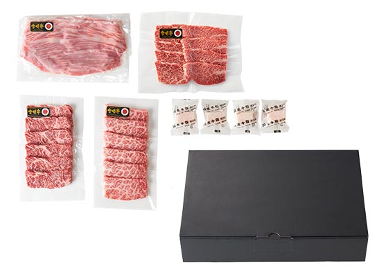 宮崎牛 焼肉食べ比べセット お届けイメージ