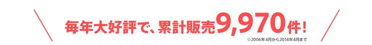 毎年大好評で、累計販売8,557件!今年も、既に売り切れの日が出ています!