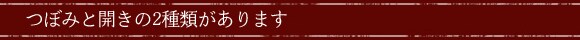 �ڂ݂ƊJ����2��ނ�����܂�