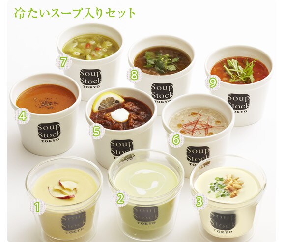 冷たいスープ入りセット