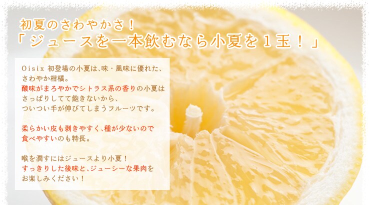 初夏のさわやかさ!「ジュースを一本飲むなら小夏を1玉!」