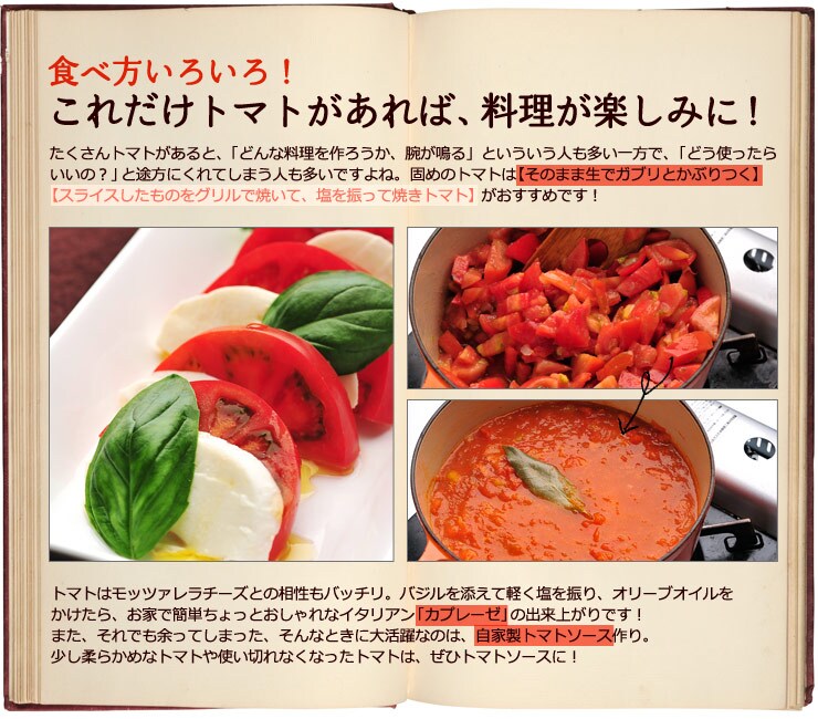 これだけトマトがあれば、料理が楽しみに!
