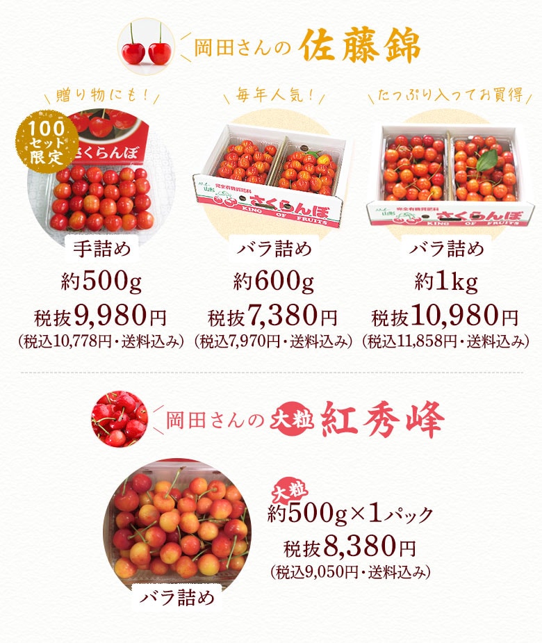 岡田さんのさくらんぼ｜ Oisix産直おとりよせ市場