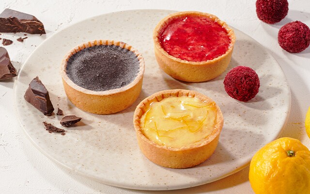 3種のチーズタルト(柚子、チョコ、やまもも)