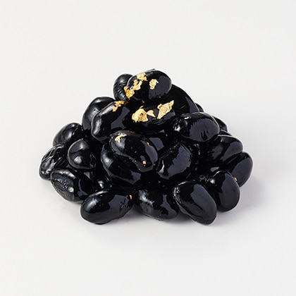 黒豆煮金粉飾り