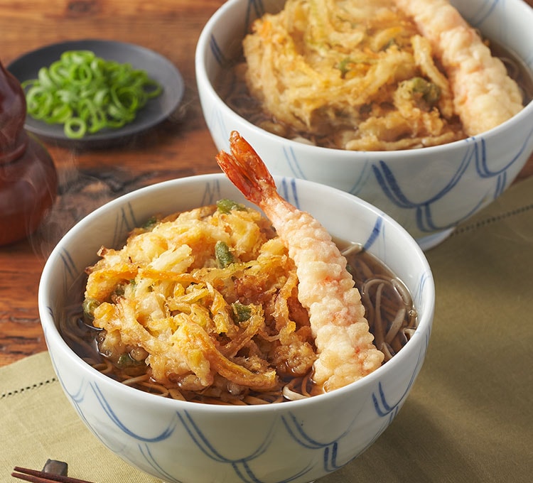 石臼挽き二八そば&えび天と野菜かき揚げ セット画像_1