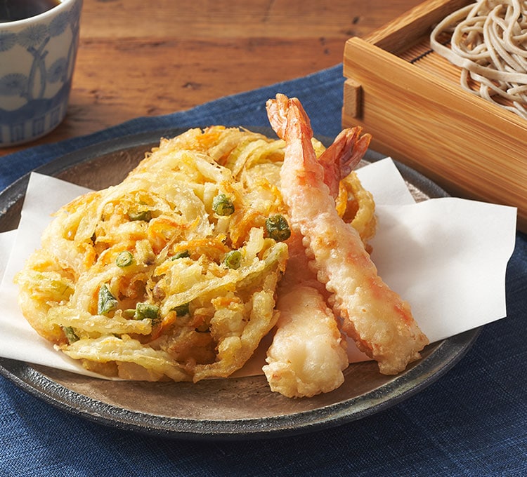 石臼挽き二八そば&えび天と野菜かき揚げ セット画像_3