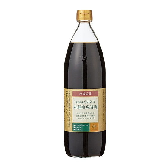 木桶熟成醤油(720ml)Ｘ２本★無肥料・無農薬の自然栽培大豆と天然菌 木桶熟成醤油(720ml)☆無肥料・無農薬の自然栽培大豆と天然菌の究極の