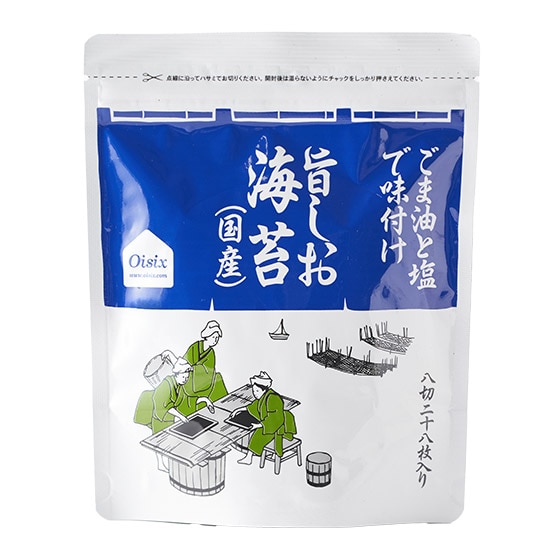ごま油と塩で味付け 国産旨しお海苔
