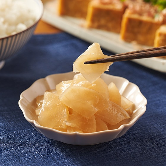 鹿児島県産天日干し大根の漬物 パリパリ食感つぼ漬け|有機野菜 通販
