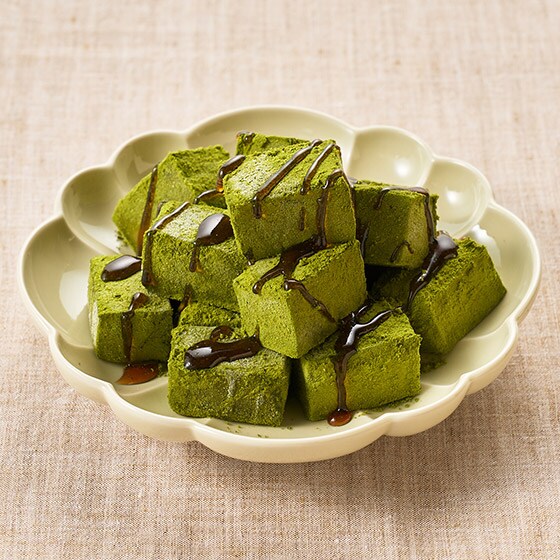 予約]もっちりシャリっと冷凍わらび餅(抹茶）黒蜜付|有機野菜 通販