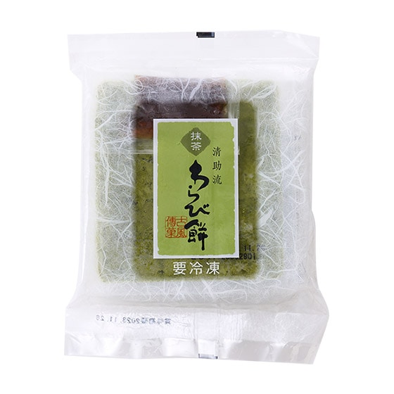 予約]もっちりシャリっと冷凍わらび餅(抹茶）黒蜜付|有機野菜 通販