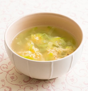たっぷりキャベツと卵の中華スープ