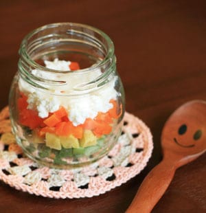 カラフル野菜のカッテージチーズ和え